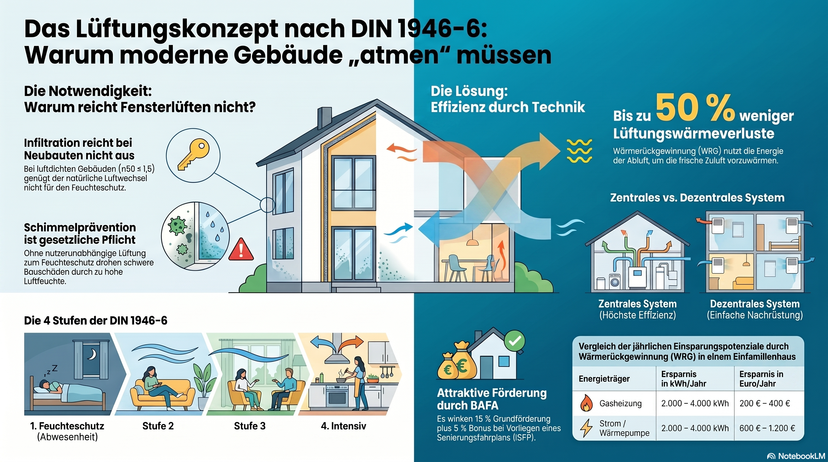 Lüftungskonzepte nach DIN 1946-6