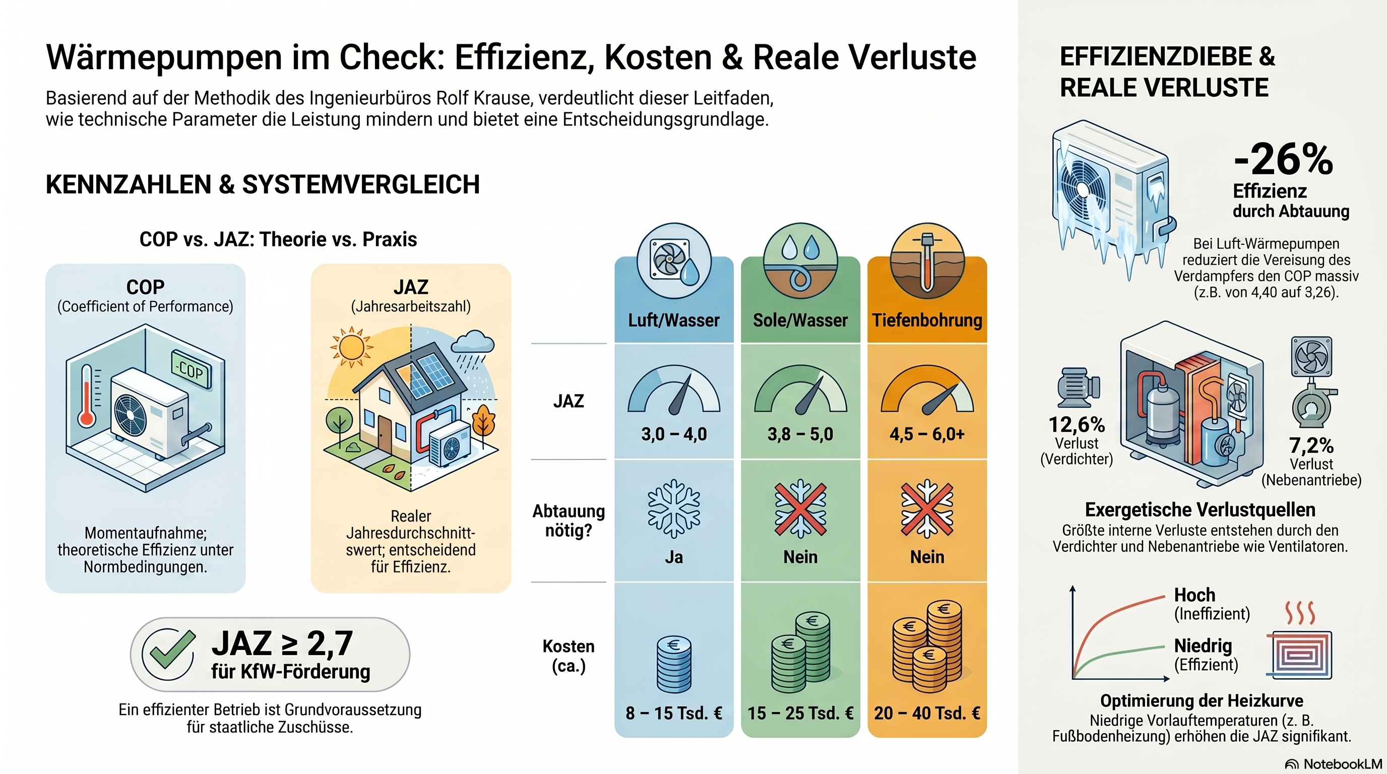 Wärmepumpen: Effizienz, Kosten und Verluste